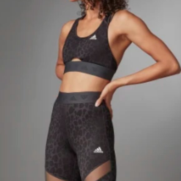 NEW Adidas Aeroready Hyperglam Light Support Bra Women's SZ XL HM8638 BLACK - Picture 5 of 8